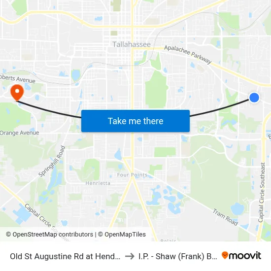 Old St Augustine Rd at Hendrix Rd Eb to I.P. - Shaw (Frank) Building map