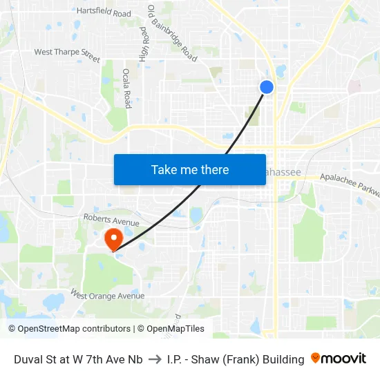 Duval St at W 7th Ave Nb to I.P. - Shaw (Frank) Building map