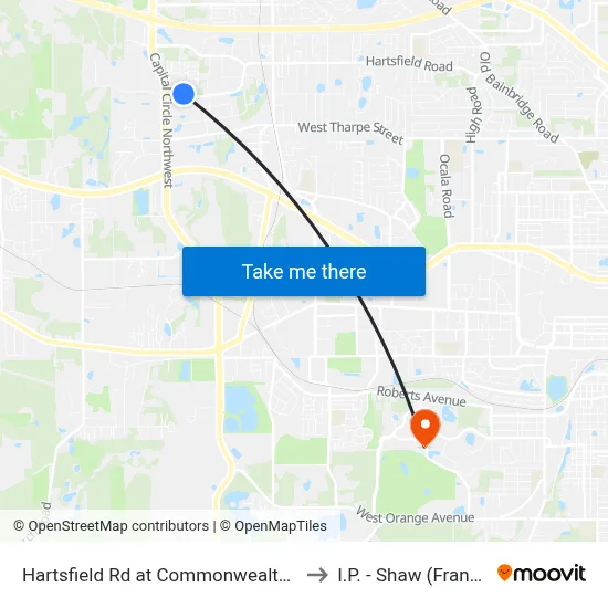 Hartsfield Rd at Commonwealth Business Dr Wb to I.P. - Shaw (Frank) Building map