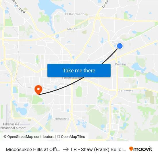 Miccosukee Hills at Office to I.P. - Shaw (Frank) Building map