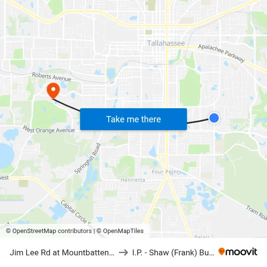 Jim Lee Rd at Mountbatten Rd Nb to I.P. - Shaw (Frank) Building map