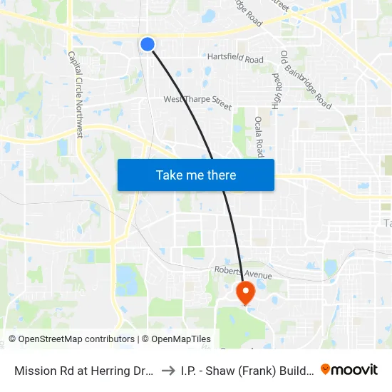Mission Rd at Herring Dr Nb to I.P. - Shaw (Frank) Building map