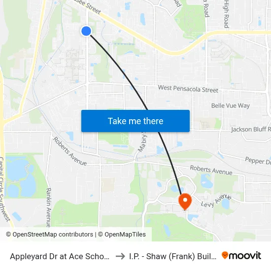 Appleyard Dr at Ace School Sb to I.P. - Shaw (Frank) Building map