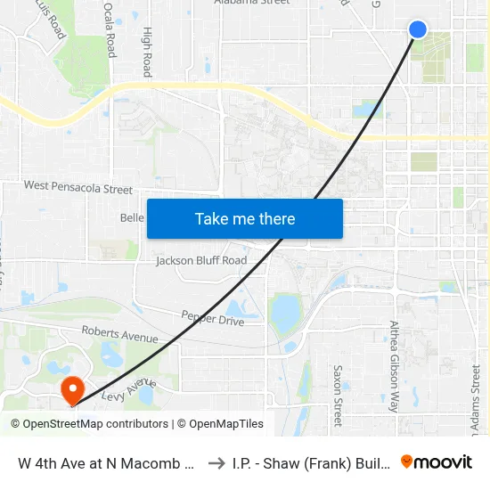 W 4th Ave at N Macomb St Eb to I.P. - Shaw (Frank) Building map