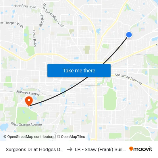 Surgeons Dr at Hodges Dr Wb to I.P. - Shaw (Frank) Building map