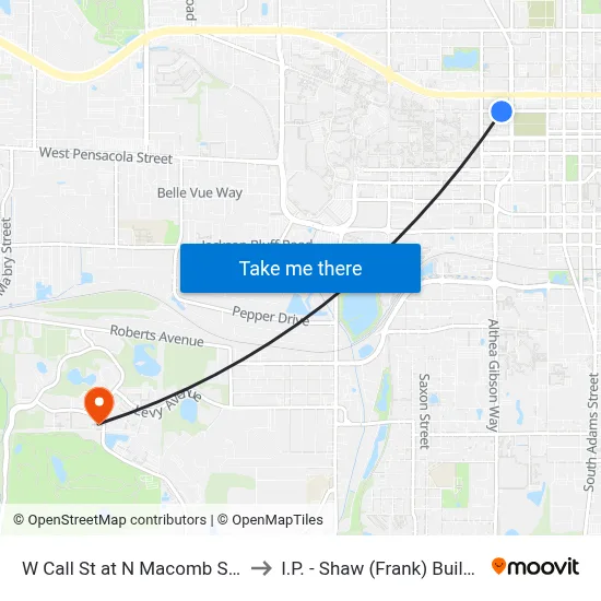 W Call St at N Macomb St Eb to I.P. - Shaw (Frank) Building map