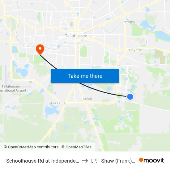 Schoolhouse Rd at Independence Landing to I.P. - Shaw (Frank) Building map