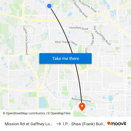 Mission Rd at Gaffney Loop Nb to I.P. - Shaw (Frank) Building map