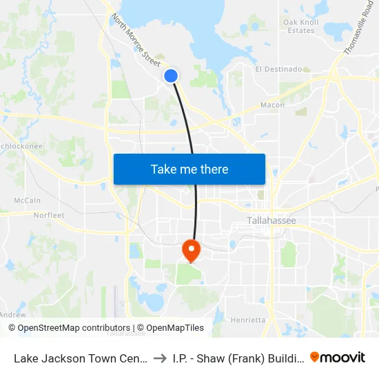 Lake Jackson Town Center to I.P. - Shaw (Frank) Building map