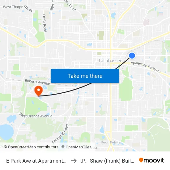 E Park Ave at Apartments Eb to I.P. - Shaw (Frank) Building map