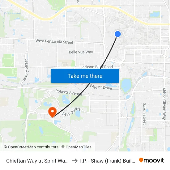 Chieftan Way at Spirit Way Sb to I.P. - Shaw (Frank) Building map