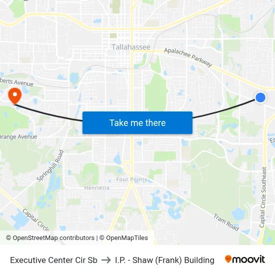 Executive Center Cir Sb to I.P. - Shaw (Frank) Building map
