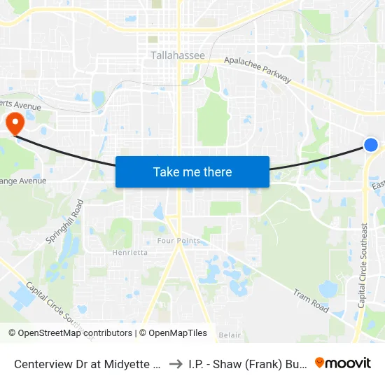Centerview Dr at Midyette Rd Wb to I.P. - Shaw (Frank) Building map