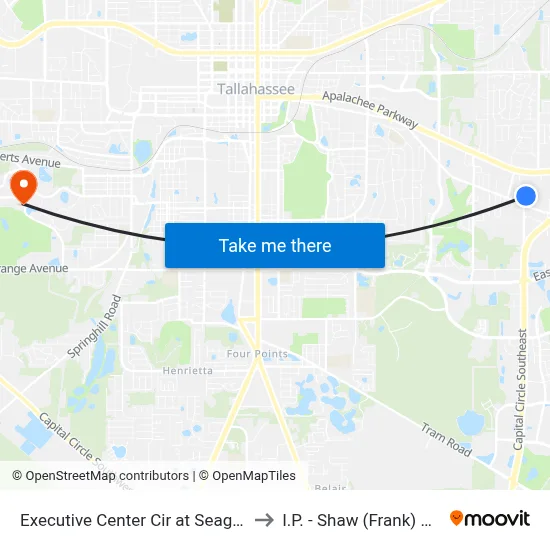 Executive Center Cir at Seagate Dr Nb to I.P. - Shaw (Frank) Building map