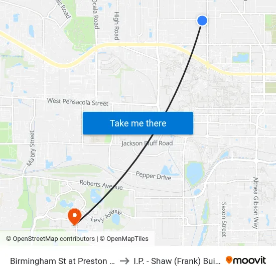 Birmingham St at Preston St Nb to I.P. - Shaw (Frank) Building map