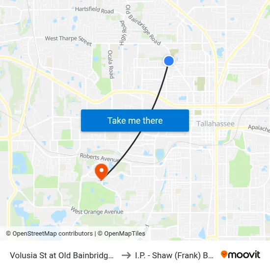 Volusia St at Old Bainbridge Rd Wb to I.P. - Shaw (Frank) Building map