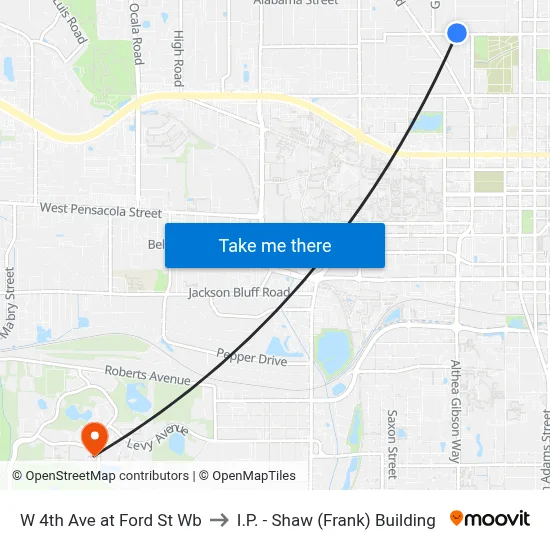 W 4th Ave at Ford St Wb to I.P. - Shaw (Frank) Building map