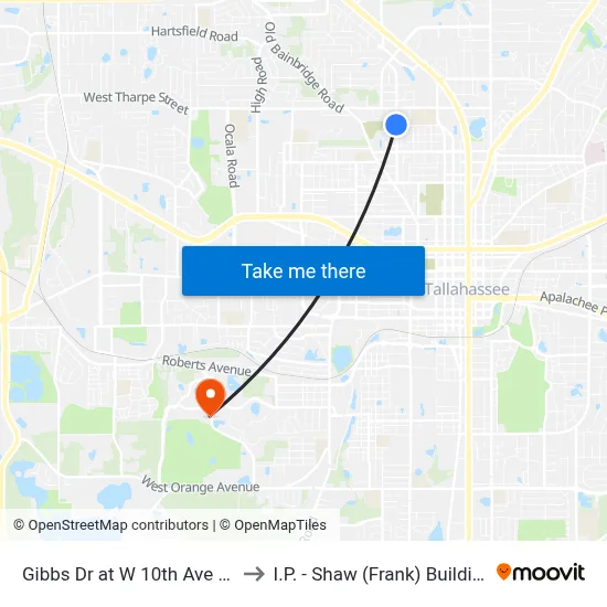 Gibbs Dr at W 10th Ave Sb to I.P. - Shaw (Frank) Building map