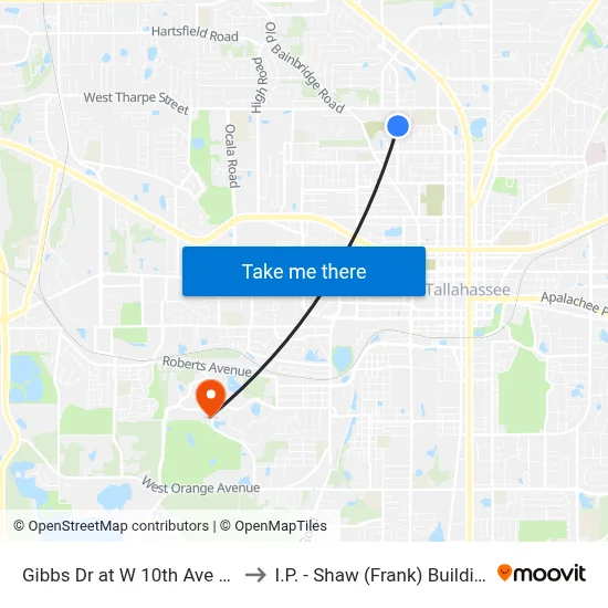 Gibbs Dr at W 10th Ave Nb to I.P. - Shaw (Frank) Building map