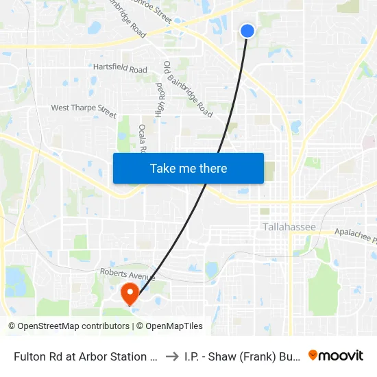 Fulton Rd at Arbor Station Ln Wb to I.P. - Shaw (Frank) Building map