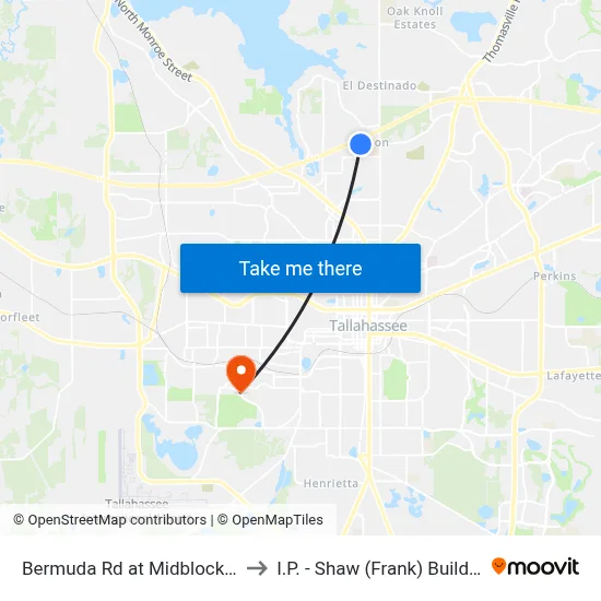 Bermuda Rd at Midblock Eb to I.P. - Shaw (Frank) Building map