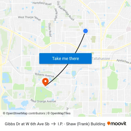Gibbs Dr at W 6th Ave Sb to I.P. - Shaw (Frank) Building map
