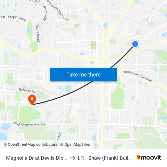 Magnolia Dr at Devils Dip Nb to I.P. - Shaw (Frank) Building map
