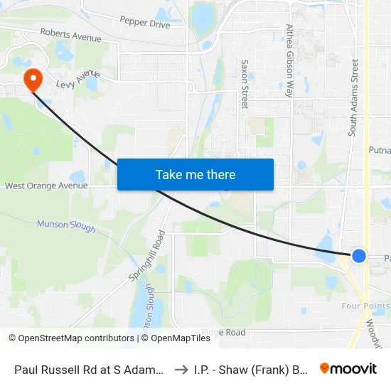 Paul Russell Rd at S Adams St Wb to I.P. - Shaw (Frank) Building map