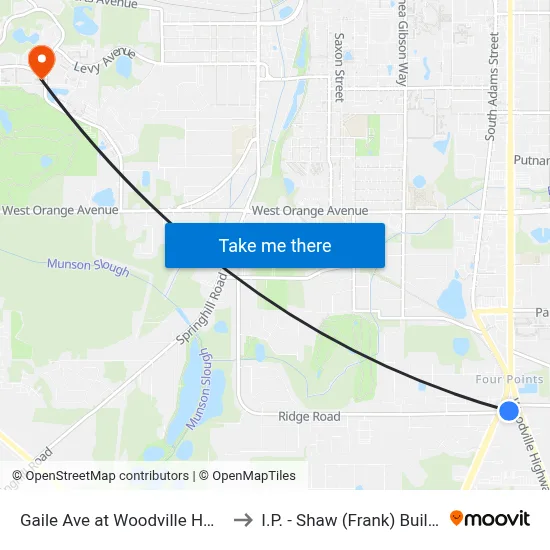 Gaile Ave at Woodville Hwy Eb to I.P. - Shaw (Frank) Building map