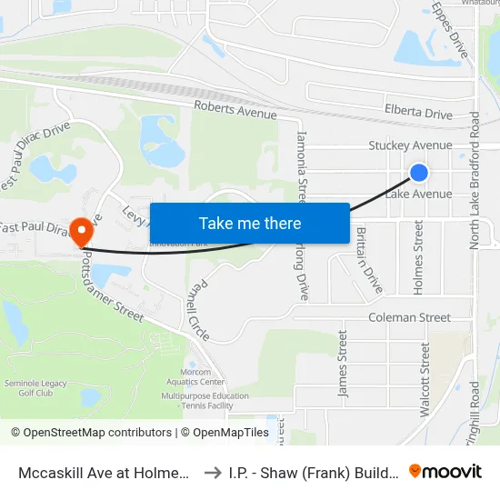 Mccaskill Ave at Holmes St to I.P. - Shaw (Frank) Building map