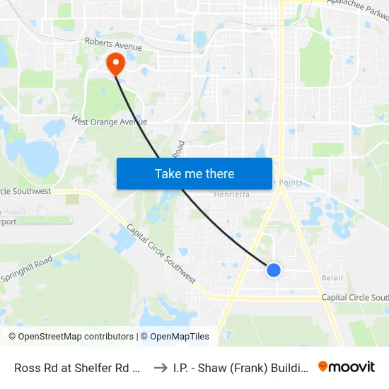 Ross Rd at Shelfer Rd Wb to I.P. - Shaw (Frank) Building map