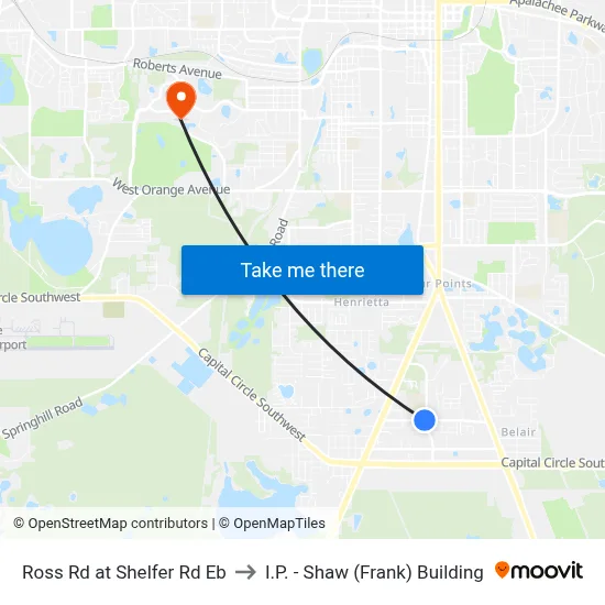 Ross Rd at Shelfer Rd Eb to I.P. - Shaw (Frank) Building map