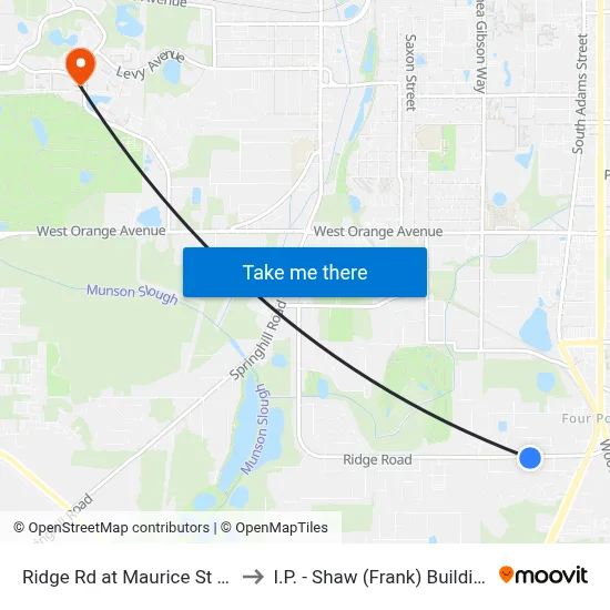 Ridge Rd at Maurice St Eb to I.P. - Shaw (Frank) Building map