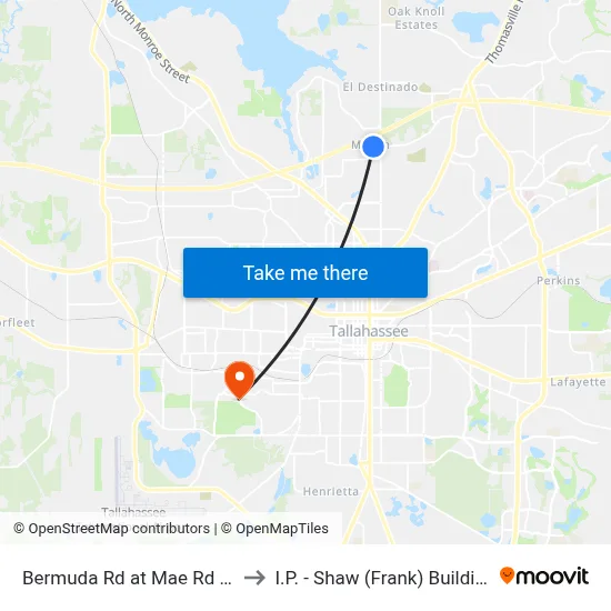 Bermuda Rd at Mae Rd Eb to I.P. - Shaw (Frank) Building map