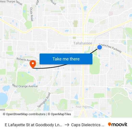 E Lafayette St at Goodbody Ln Wb to Caps Dielectrics Lab map