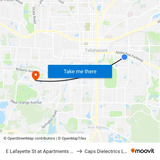 E Lafayette St at Apartments Eb to Caps Dielectrics Lab map