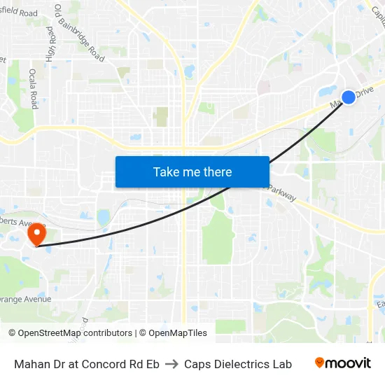 Mahan Dr at Concord Rd Eb to Caps Dielectrics Lab map