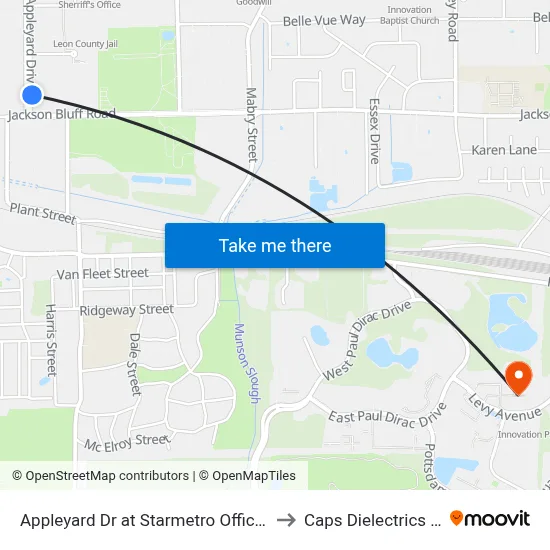 Appleyard Dr at Starmetro Offices Nb to Caps Dielectrics Lab map