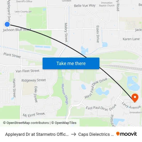 Appleyard Dr at Starmetro Offices Sb to Caps Dielectrics Lab map