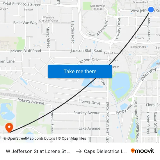 W Jefferson St at Lorene St Wb to Caps Dielectrics Lab map