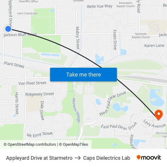 Appleyard Drive at Starmetro to Caps Dielectrics Lab map