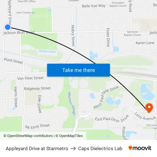 Appleyard Drive at Starmetro to Caps Dielectrics Lab map