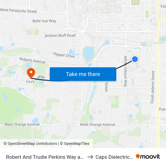 Robert And Trudie Perkins Way at Famu Eb to Caps Dielectrics Lab map