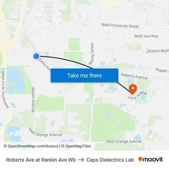 Roberts Ave at Rankin Ave Wb to Caps Dielectrics Lab map