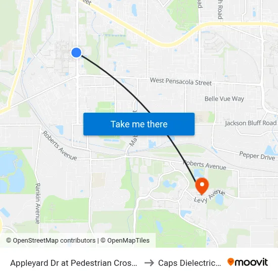 Appleyard Dr at Pedestrian Crosswalk Sb to Caps Dielectrics Lab map