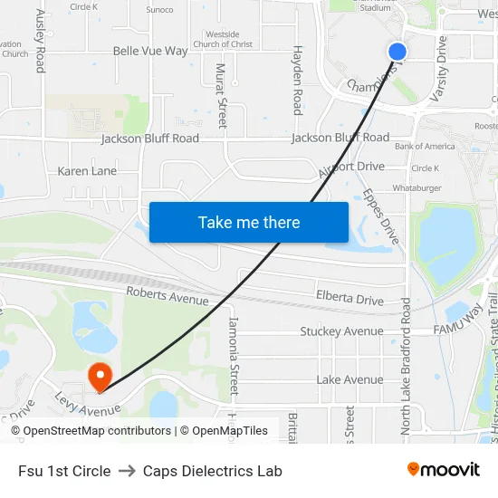 Fsu 1st Circle to Caps Dielectrics Lab map