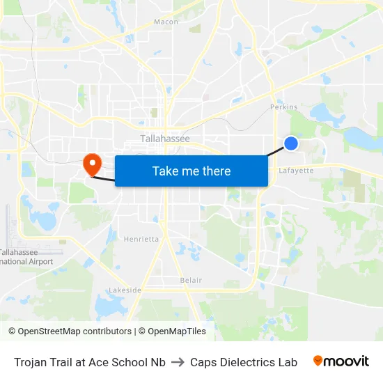Trojan Trail at Ace School Nb to Caps Dielectrics Lab map