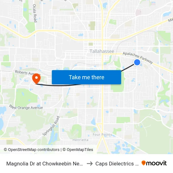 Magnolia Dr at Chowkeebin Nene Nb to Caps Dielectrics Lab map