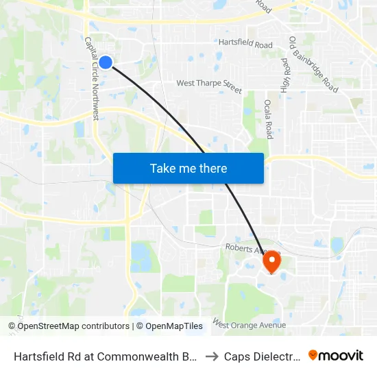 Hartsfield Rd at Commonwealth Business Dr Wb to Caps Dielectrics Lab map