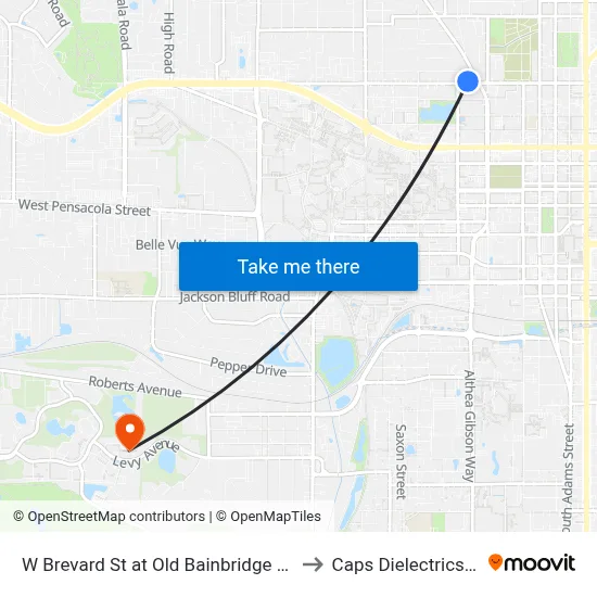 W Brevard St at Old Bainbridge Rd Wb to Caps Dielectrics Lab map